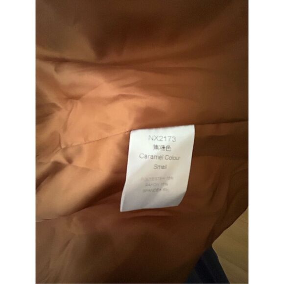 NEW Wool Look Caramel Double Breasted Coat S - Picture 3 of 3